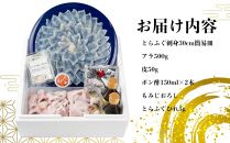 【12月31日着限定】ふぐ料理専門店『ふく処 快』 国産 とらふぐ フルコースセット（てっさ・てっちり）4人前