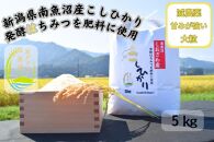 新潟県南魚沼産（塩沢地区）はちみつ米コシヒカリ&nbsp;5kg※蜂蜜発酵液肥料栽培