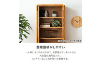 コレクションボード&nbsp;幅80cm&nbsp;本棚&nbsp;CD収納&nbsp;開き戸&nbsp;引出し&nbsp;多目的ボード&nbsp;ナチュラル