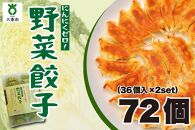 【大阪名物】大阪ふくちぁん野菜餃子 冷凍生餃子 72個 ［36個入×2セット］