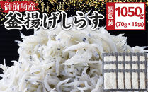 御前崎産　特選釜揚げしらす70g×15袋