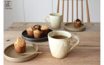 匠&nbsp;－TAKUMI－【信楽焼】流し釉マグカップペア（2個）（ベージュ）&nbsp;mu-015