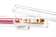 【Art grace】クリスタルハーバリウムボールペン(ローズピンク)＆ハーバリウムペン立て(ピンク)セット