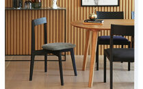 【開梱設置】高野木工&nbsp;RIALTO&nbsp;CHAIR&nbsp;リアルト&nbsp;チェア&nbsp;オーク(黒塗装)&nbsp;布座&nbsp;【10年保証】