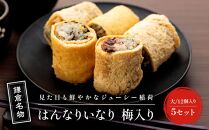 【真空急速冷凍】 鎌倉名物　はんなりいなり梅入り（大 / 12個入り）×5セット