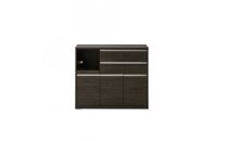 キッチンカウンター【クリアII】チャコールブラック