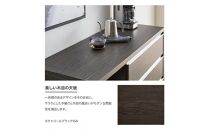 キッチンカウンター【クリアII】チャコールブラック