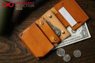 小さく薄い財布　dritto 2　キータイプ　オリーバ（緑系）