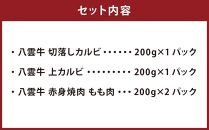 八雲牛 焼肉セットC 総重量800g 【 牛肉 肉 北海道 八雲町 年内発送 年内配送  】