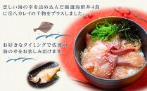佐渡のごっつお　厳選海鮮丼4食・干物セット