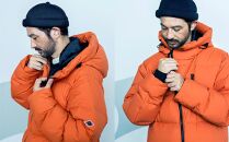 ＜UNISEX＞北海道ダウン：RETAR NUY/レタールヌイ［SOY/ソイ］DOWN PARKA ［ORANGE/XSサイズ］