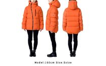 ＜UNISEX＞北海道ダウン：RETAR NUY/レタールヌイ［SOY/ソイ］DOWN PARKA ［ORANGE/XSサイズ］