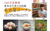 12か月定期便】日本三大地鶏！！ 「純系 名古屋コーチンの卵」（30個