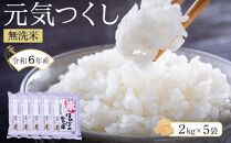 元気つくし無洗米2kg×5袋 令和6年産【お米 無洗米 コメ 白米 ブランド米 元気つくし ごはん ご飯 おにぎり お弁当 食品 筑前町産 福岡県産 送料無料 AB012】