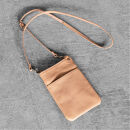 栃木レザー使用｜ソフトな手触り&nbsp;本革&nbsp;スマホショルダー｜Smartphone&nbsp;shoulder｜キャメル｜minca（全6色）