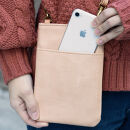 栃木レザー使用｜ソフトな手触り&nbsp;本革&nbsp;スマホショルダー｜Smartphone&nbsp;shoulder｜キャメル｜minca（全6色）