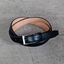 栃木レザー使用｜希少ハーネスレザーの贅沢ビジネスベルト｜Business&nbsp;belt｜ブラック｜minca（全3色）