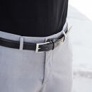 栃木レザー使用｜希少ハーネスレザーの贅沢ビジネスベルト｜Business&nbsp;belt｜ブラック｜minca（全3色）