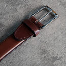 栃木レザー使用｜希少ハーネスレザーの贅沢ビジネスベルト｜Business&nbsp;belt｜キャメル｜minca（全3色）