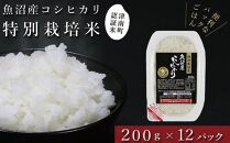 【パックご飯】魚沼産コシヒカリ「特別栽培米」200g×12袋 パックライス（令和6年産）