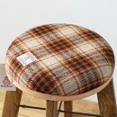 ハイスツール 【ライトブラウン＆ブラウンチェック】HARRIS TWEED（ハリスツイード） 家具