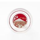 ぬりもん de Verre だるまグラス 蒔絵 富士山 赤