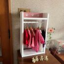 ペットハンガーラック&nbsp;（ホワイト×ピンク）【肉球が可愛い】