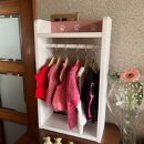 ペットハンガーラック&nbsp;（ホワイト×ピンク）【肉球が可愛い】