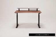【幅160cm】【ウォールナット】【シェルフ付】電動昇降デスク&nbsp;無垢材&nbsp;パソコンデスク&nbsp;WAAKstandingPro