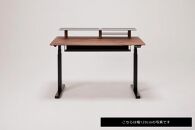 【幅160cm】【ウォールナット】【配線トレー付】【シェルフ付】電動昇降デスク&nbsp;無垢材&nbsp;パソコンデスク&nbsp;WAAKstandingPro