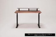 【幅140cm】【オーク】【シェルフ付】電動昇降デスク&nbsp;無垢材&nbsp;パソコンデスク&nbsp;WAAKstandingPro