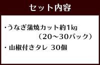 【年末お届け】訳あり 国産 うなぎ 1食 パック 合計1kg 山椒 付き タレ 30個 付 数量限定【申込は2023年12月25日まで】