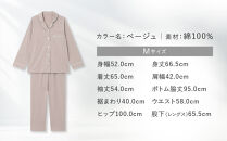 【ワコール/睡眠科学】レディース天綿パジャマ＜Mサイズ/ベージュ＞［&nbsp;京都&nbsp;ナイトウエア&nbsp;眠る時間を夢の時間に&nbsp;寝ごこち&nbsp;肌ざわり&nbsp;人気&nbsp;おすすめ&nbsp;快眠&nbsp;睡眠&nbsp;健康&nbsp;寝巻&nbsp;パジャマ&nbsp;ふるさと納税&nbsp;］