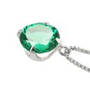 【京セラ】クレサンベール〈エメラルド〉ネックレス【一粒/0.4CT/プラチナ/5月】