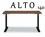 昇降デスク&nbsp;アルト140&nbsp;ウォールナット&nbsp;天然木&nbsp;電動&nbsp;キャスター無