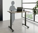 昇降デスク&nbsp;アルト140&nbsp;ウォールナット&nbsp;天然木&nbsp;電動&nbsp;キャスター有