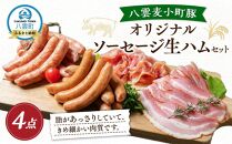 オリジナルソーセージ・生ハムセット（4点） 【 ウインナー ハム ベーコン あらびき ホタテ お肉 にく 食品    ギフト  】