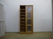 80&nbsp;カップボード&nbsp;ハッピー&nbsp;全ガラス＜BR色＞