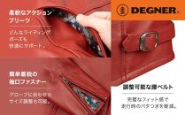 【デグナー】クラシック×花山コラボジャケット 21SJ-14Kレッド 鉄流水雪輪 〈Lサイズ〉［ 京都 八王子 バイクギア ジャケット 人気 おすすめ 革 レザー ツーリング ライダー バイカー バイク ブランド メーカー ギア パーツ ］