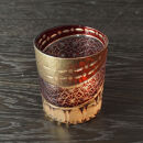 砂金切子グラス（漆技）　レッド