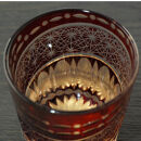 砂金切子グラス（漆技）　レッド