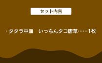 【タタラ中皿　いっちんタコ唐草】 皿 タタラ・中皿・1枚 ( 1種 × 1枚 )