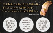 日本の米育ち平田牧場　三元豚ロースステーキ　100g×8
