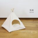 猫キャンプ テント 帆布 11号 ペットテント 5角形【生成】