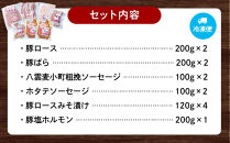 【八雲ブランド】八雲麦小町豚 バーベキューセット7点詰め合わせ(2セット)（ロース・ソーセージ等） 【  ロース ソーセージ 肉 ブランド肉 肉加工品 豚 豚肉 バーベキュー BBQ 焼肉 焼き肉 食品 グルメ お取り寄せ お取り寄せグルメ  八雲町 北海道   】