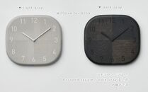 HAGI clock - Rounded square　SASAKI【旭川クラフト(木製品/壁掛け時計)】ハギクロック / ササキ工芸【dark gray】_03460