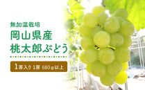 GV04　【無加温栽培】岡山県産桃太郎ぶどう1房入り（1房680ｇ以上）＜2024年発送＞