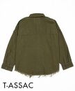 DB27【SIZE:FREE】T-ASSACレディースミリタリーシャツ「MILITARY SH / OLIVE DRAB」