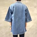 CK66【岡山デニム】“DENTO BLUE”  着物ジャケット [半袖] ／ サイズ大