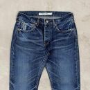 CK80【岡山デニム】USED加工ジーンズ［INDIGO・タイトストレート］／28インチ